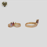 (1-3076-1) Laminado de Oro - Anillo Princesa con Circón - BGO
