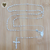 (2-2305) Plata de ley 925 - Collar Rosario - 24"