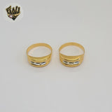(1-3052-3) Anillo de circón laminado en oro - BGO