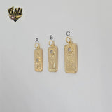 (1-2414) Gold Laminate - Plate Pendants - BGF