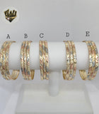 (1-4041) Gold Laminate - 4mm Three Tones Bangles - Dozen - BGO