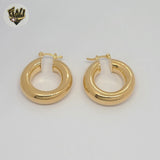 (1-2926-2) Gold Laminate - Chunky Tube Hoops - BGF