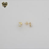 (1-1150) Gold Laminate - Teddy Bear Studs Earrings - BGF