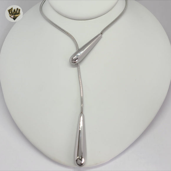 (4-7102) Acero inoxidable - Collar de eslabones de dos tonos de 4 mm - 26