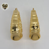 (1-2755-2) Gold Laminate - Chunky Hallow Hoops - BGO