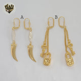 (1-1235) Gold Laminate - Long Earrings - BGF