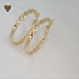 (1-2742) Gold Laminate Hoops - BGO