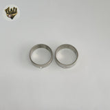 (4-0014-3) Stainless Steel - Zircon Ring.
