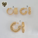 (1-2984) Gold Laminate - Half Chunky Hoops - BGF