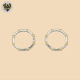 (2-5112) Plata de Ley 925 - Anillo Dos Tonos Circonitas