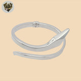 (2-0712) 925 Sterling Silver - 4mm Plain Snake Bangles - 3"