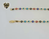 (1-1543) Gold Laminate - 4.8mm Evil Eye Link Chain - BGF