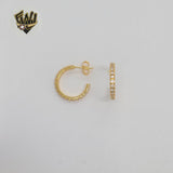 (1-2650-2) Gold Laminate - Half Zircon Hoops - BGO