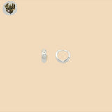 (2-4045) 925 Sterling Silver - Plain Hoops.
