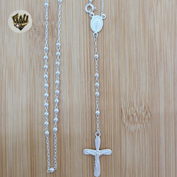 (2-2305) Plata de ley 925 - Collar Rosario - 24