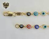 (1-1543) Gold Laminate - 4.8mm Evil Eye Link Chain - BGF