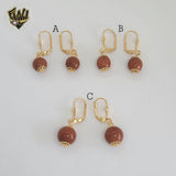(1-1186-1) Gold Laminate - Venturina Long Earrings - BGF