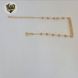 (1-0757) Gold Laminate - 4.5mm Balls Link Bracelet - 8" - BGF