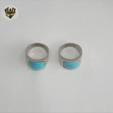 (4-0062) Stainless Steel - Stone Ring.