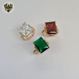 (1-3127-2) Anillo de oro rosa con circonitas laminadas - BGO