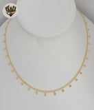 (1-6195) Gold Laminate - Curb Link Drop Necklace - BGF