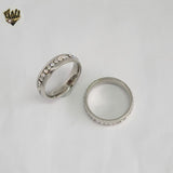 (4-0016-1) Stainless Steel - Zircon Ring.