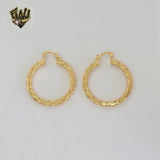 (1-2723-2) Gold Laminate - Twisted Hoops - BGO