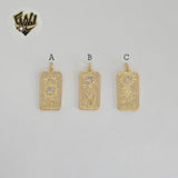 (1-2414) Gold Laminate - Plate Pendants - BGF