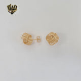 (1-1043-1) Gold Laminate - Knot Earrings - BGF