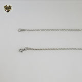 (4-3118) Stainless Steel - 2mm Rope Link Chain.