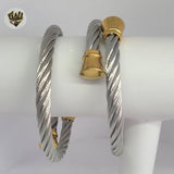 (4-5001) Stainless Steel - 6mm Rope Style Bangle.