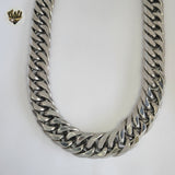 (4-3206) Stainless Steel - 21.5mm Curb Link Chain.