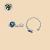 (2-5095) 925 Sterling Silver - Adjustable Evil Eye Ring
