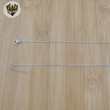 (2-66026) 925 Sterling Silver - 3D Heart Necklace.