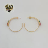 (1-2945-2) Gold Laminate - Zircon Half Hoops - BGF