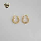 (1-2640-4) Gold Laminate - Zircon Flat Hoops - BGO