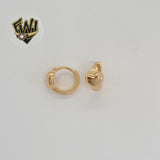 (1-2506-1) Gold Laminate - Heart Hoops - BGO