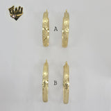 (1-2727-3) Gold Laminate - Carved Hoops - BGO