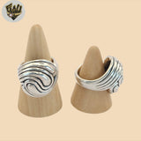 (2-5058-3) 925 Sterling Silver - Chunky Carved Ring.