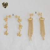 (1-1234-2) Gold Laminate - Long Earrings - BGF
