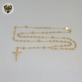(1-3310-1) Laminado de Oro - Rosario de la Virgen Milagrosa de 4,5 mm - 24" - BGF