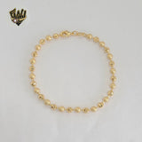 (1-0705) Gold Laminate - 4mm DC Balls Link Bracelet - BGF