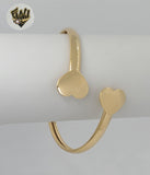 (1-4075-1) Gold Laminate - 5mm Heart Open Bangles - BGF