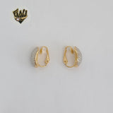 (1-1211-4) Gold Laminate - Clip Earrings - BGF