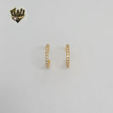 (1-2650-2) Gold Laminate - Half Zircon Hoops - BGO