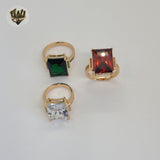 (1-3127-2) Anillo de oro rosa con circonitas laminadas - BGO