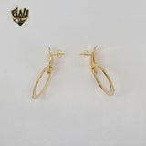 (1-1242-5) Gold Laminate - Circle Dangle Earrings - BGF