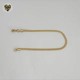 (4-4196) Stainless Steel - 3mm Herringbone Bracelet.