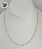 (1-6330) Gold Laminate - Zircon Tennis Necklace - BGF