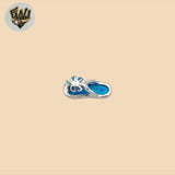 (2-1521) 925 Sterling Silver - Opal Sandal Pendants.